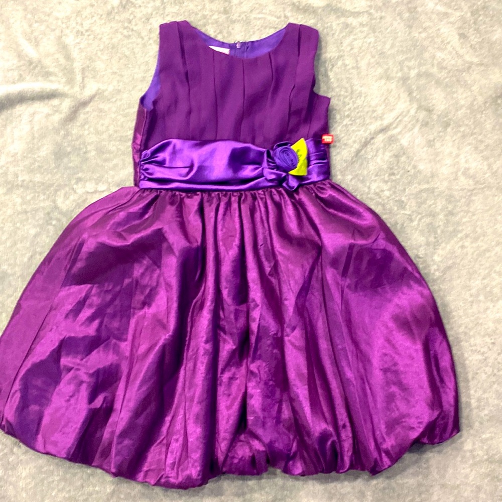 Girl’s elegant purple Size 10 nanno kids sleeveless dress with zipper back